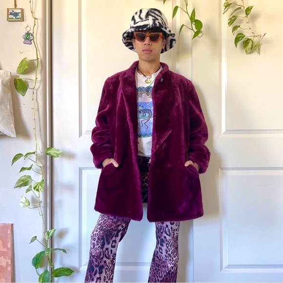 American Vintage Jackets & Blazers - Vintage Purple Oversized Coat